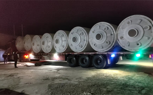 秦州锥底桶交付现场